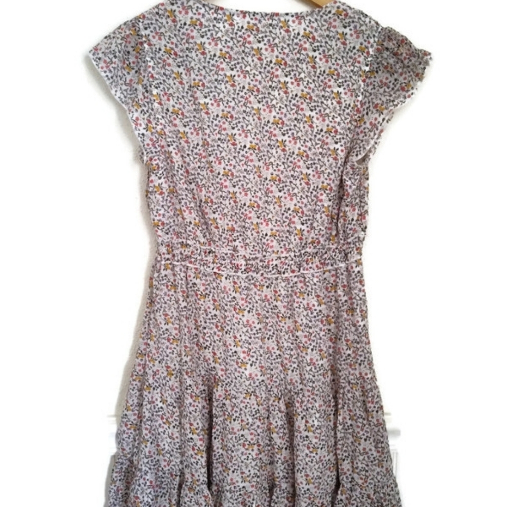 Indigo Rose Spring Floral Dress Lined Size Medium - Picture 3 of 5